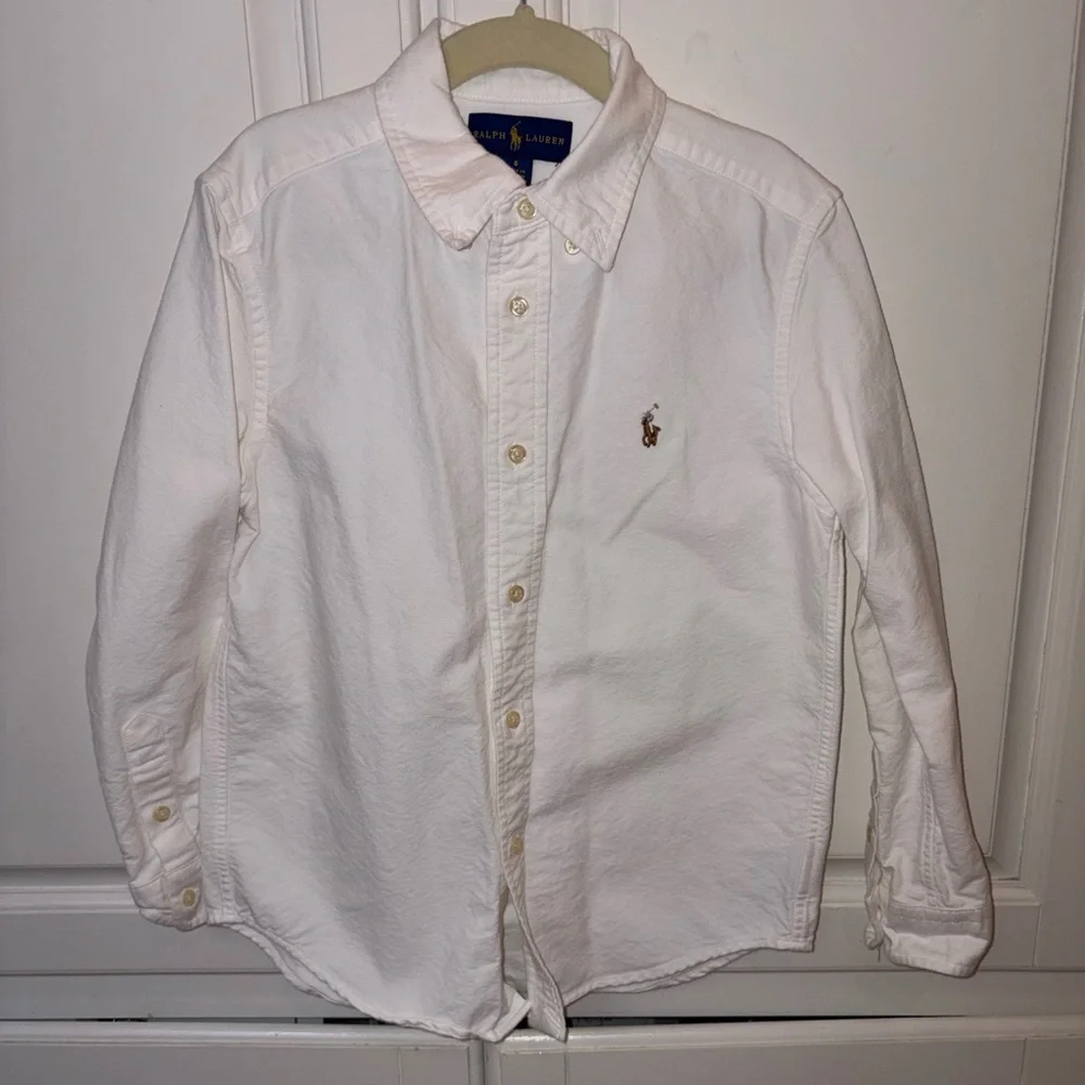 Ralph Lauren Classic White Button-Up Shirt